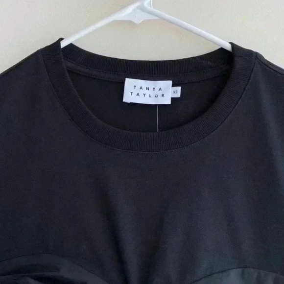 Tanya Taylor Peyton Knot Mini Dress, XS; Retro Ruched 80s Inspired Eras Dress - Picture 14 of 15